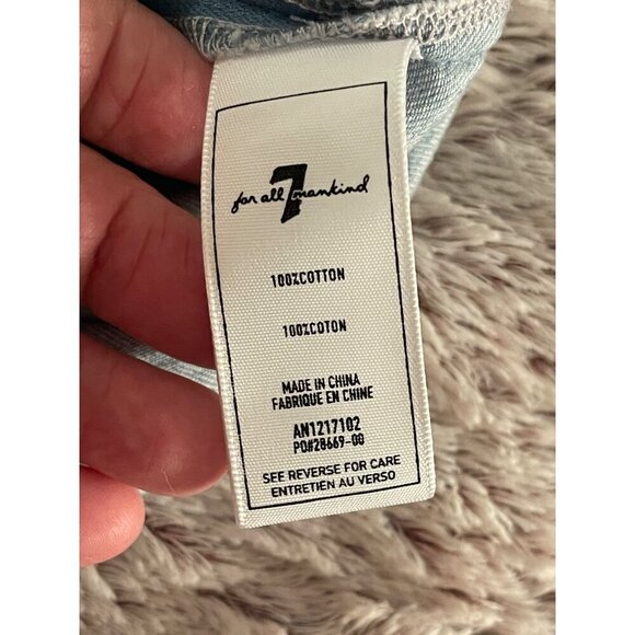 NWT , 7 For All Mankind Denim Off-Shoulder Dress WOMEN'S SIZE Small - Picture 16 of 16